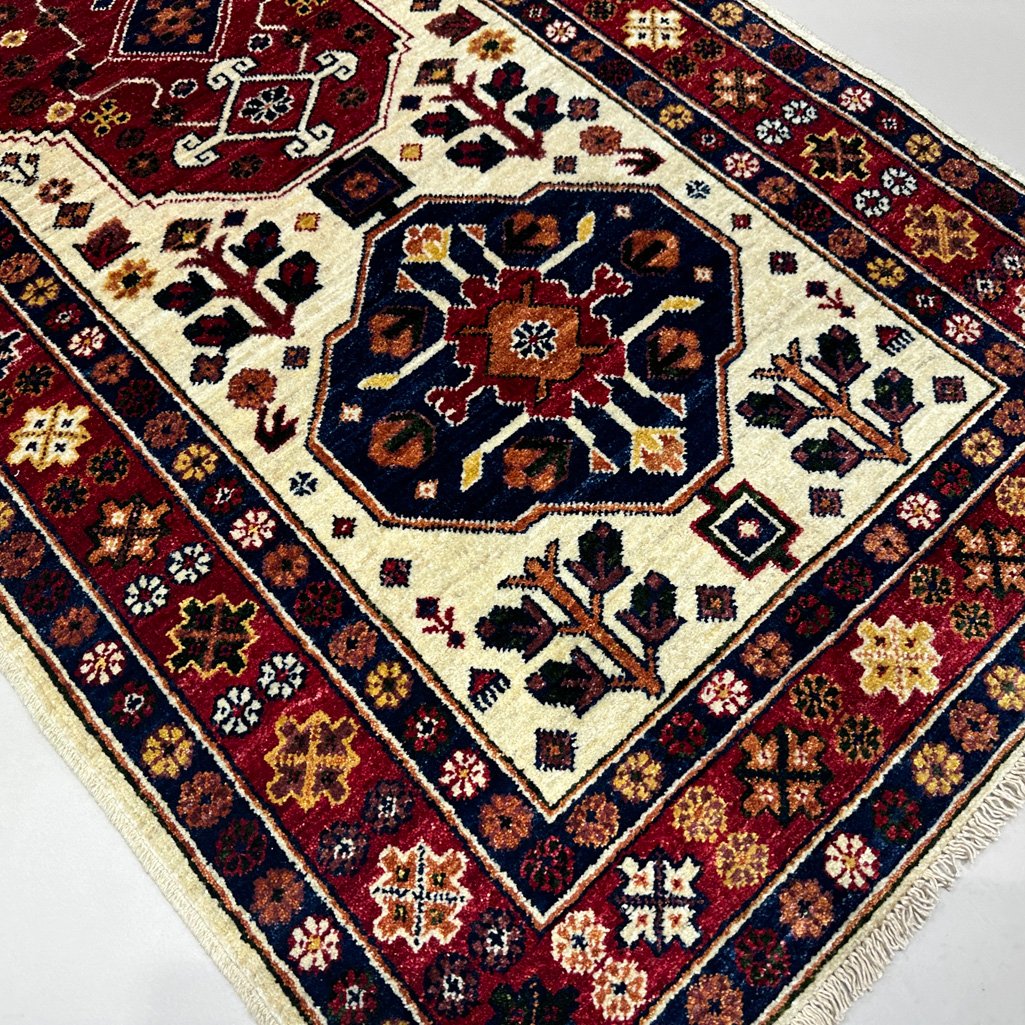 El Dokuma Afgan Kabile Yün Yolluk Halı (90x390 cm) - Görsel 9