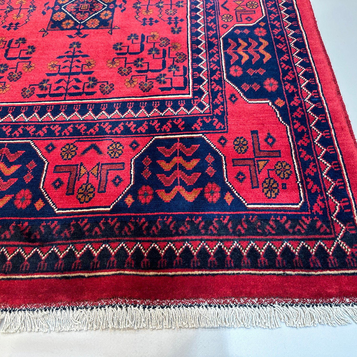 El Dokuma Afgan Khal Muhammadi Yün Halı (150x180 cm) - Görsel 7