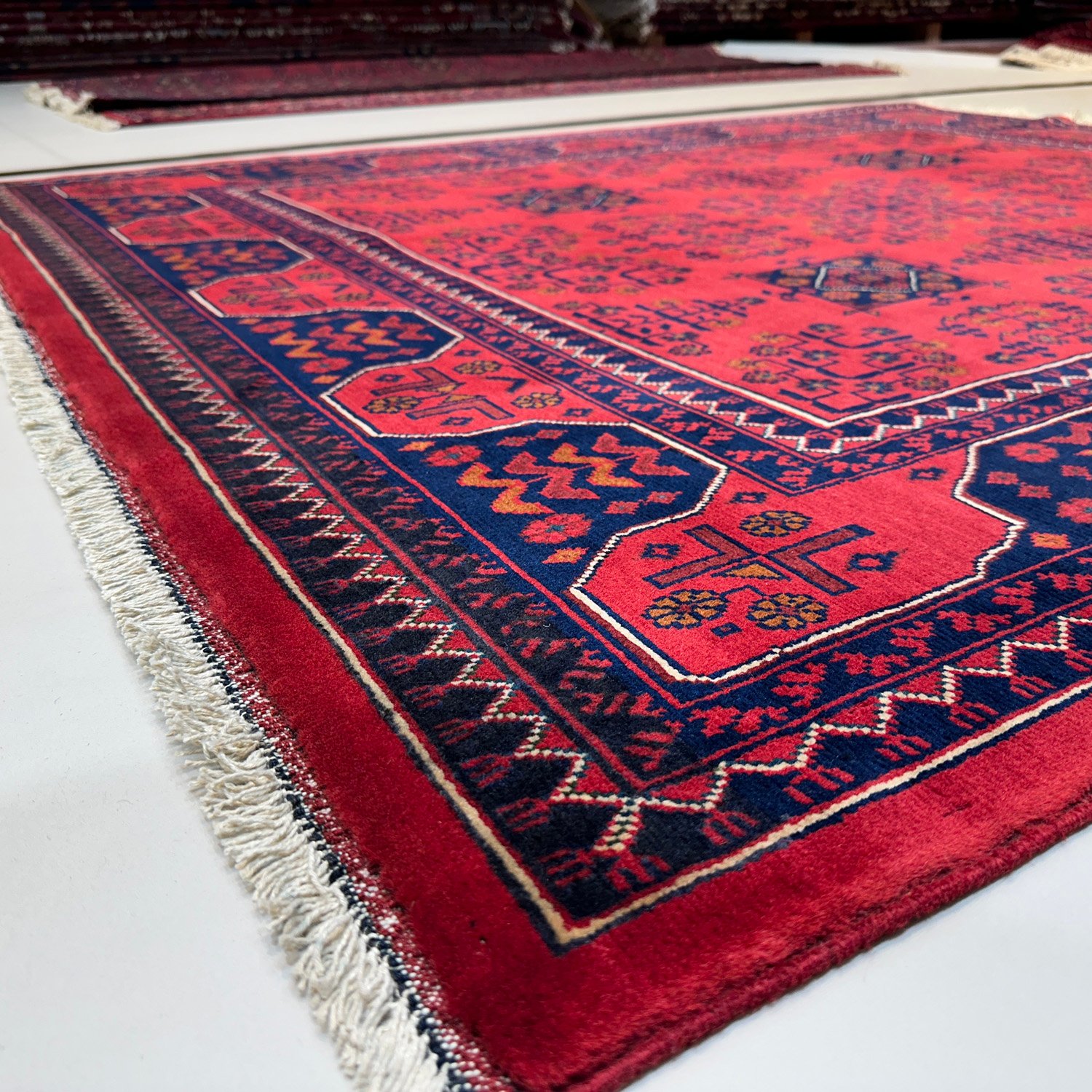 El Dokuma Afgan Khal Muhammadi Yün Halı (150x180 cm) - Görsel 2