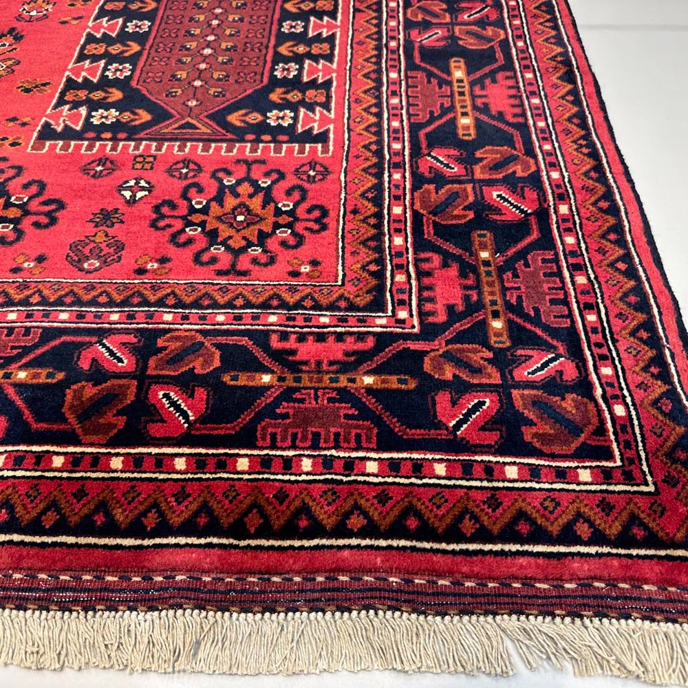 El Dokuma Afgan Veziri Yün Halı (170x230 cm) - Görsel 8