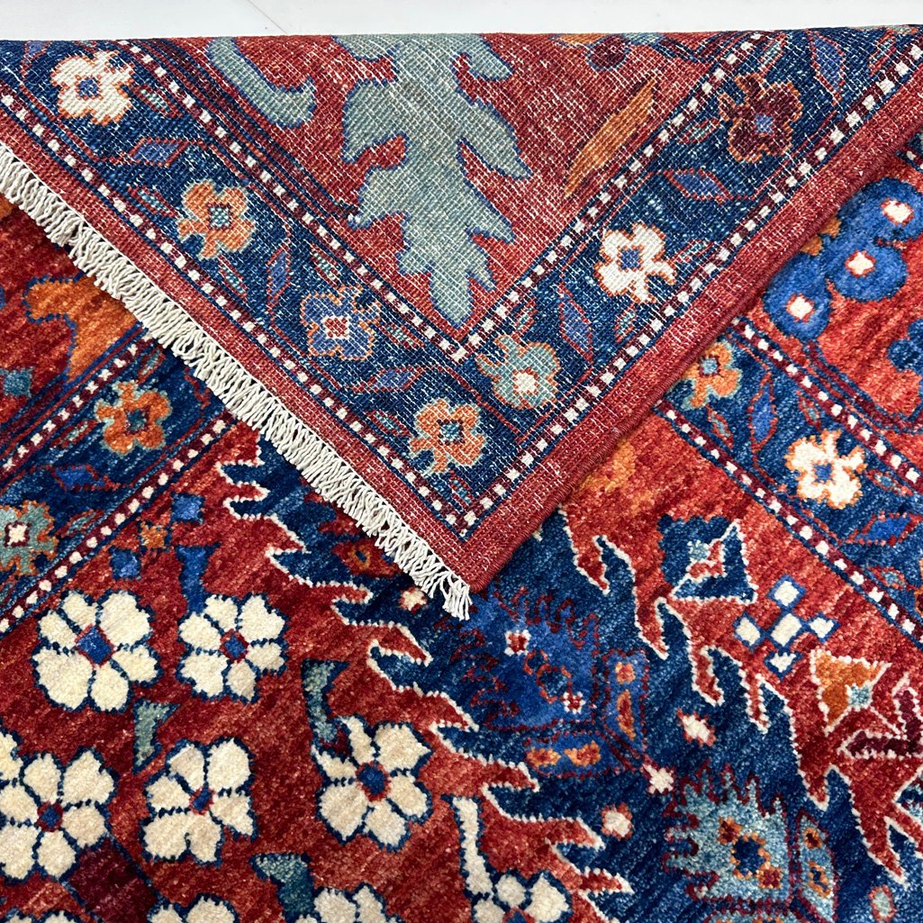 El Dokuma Ağaç Motifli Afgan Kabile Yün Halı (150x245 cm) - Görsel 4