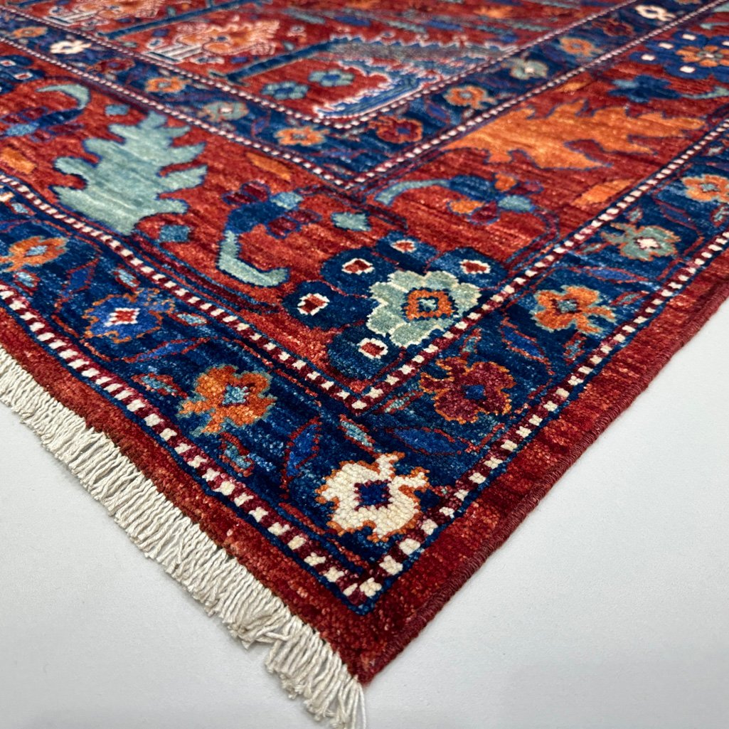 El Dokuma Ağaç Motifli Afgan Kabile Yün Halı (150x245 cm) - Görsel 7