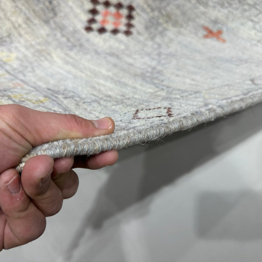 El Dokuma Natural Gri Modern Yün Yolluk Halı (80x300 cm) - Görsel 8