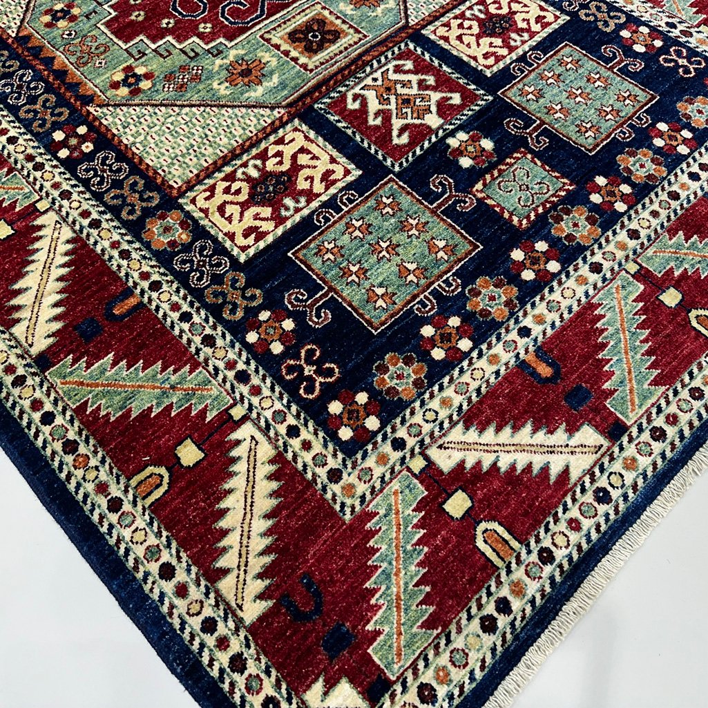 El Dokuma Afgan Kabile Yün Halı (150x230 cm) - Görsel 7