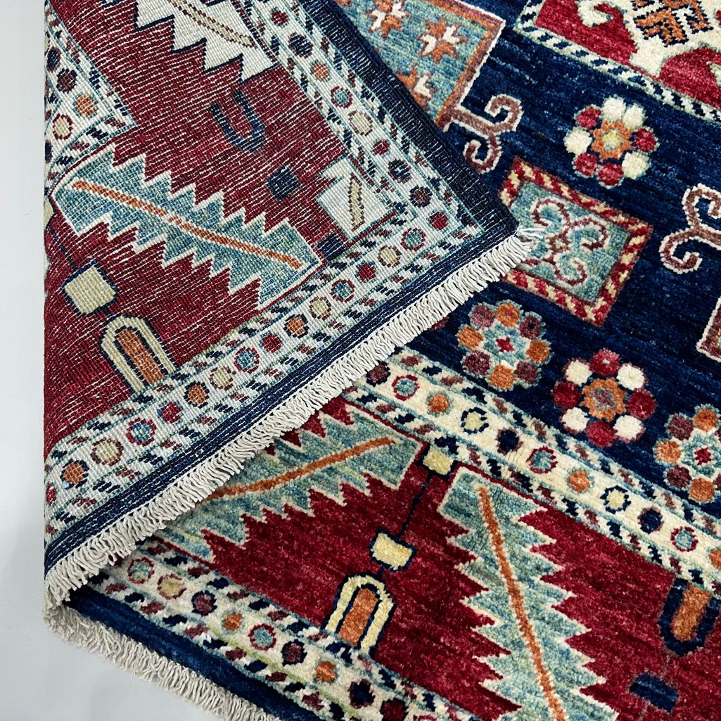 El Dokuma Afgan Kabile Yün Halı (150x230 cm) - Görsel 8