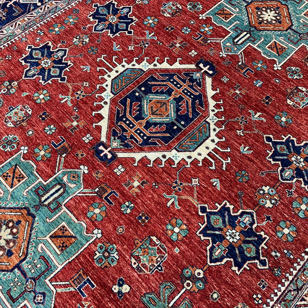 El Dokuma Afgan Kabile Yün Halı (270x370 cm) - Görsel 3