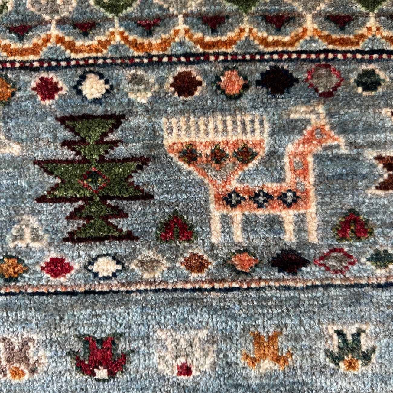 El Dokuma Bohem Kabile Yün Halı (80×130 cm) - Görsel 2