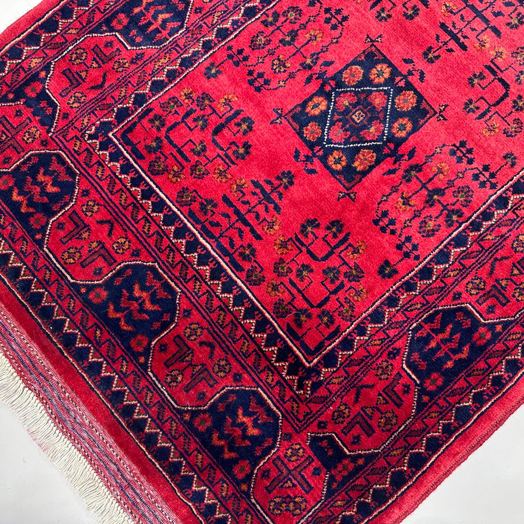 El Dokuma Afgan Khal Mohammadi Yün Halı (80x160 cm) - Görsel 5