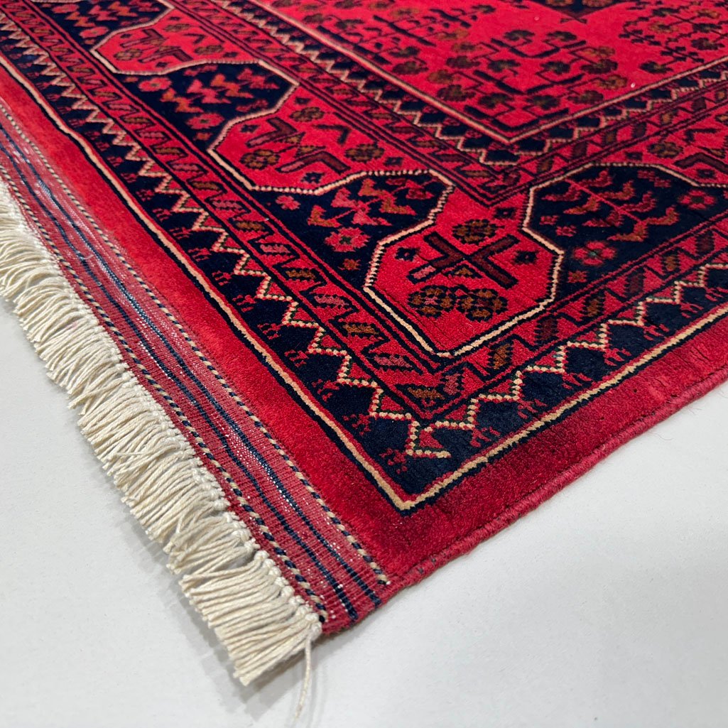 El Dokuma Afgan Khal Mohammadi Yün Halı (80x160 cm) - Görsel 2