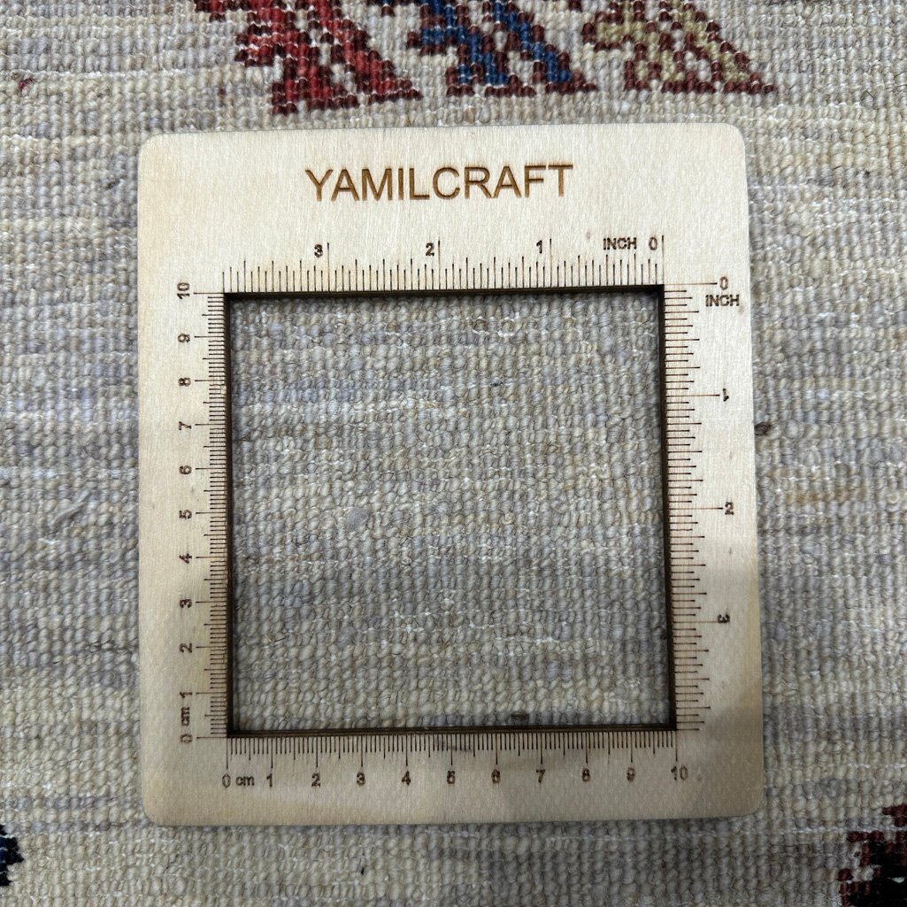 El Dokuma Bej Modern Yün Halı (60x90 cm) - Görsel 6