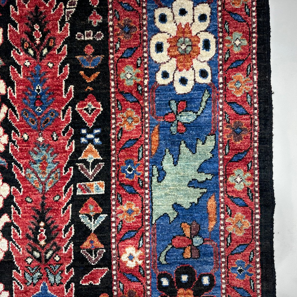 El Dokuma Ağaç Motifli Afgan Kabile Yün Halı (150x190 cm) - Görsel 3