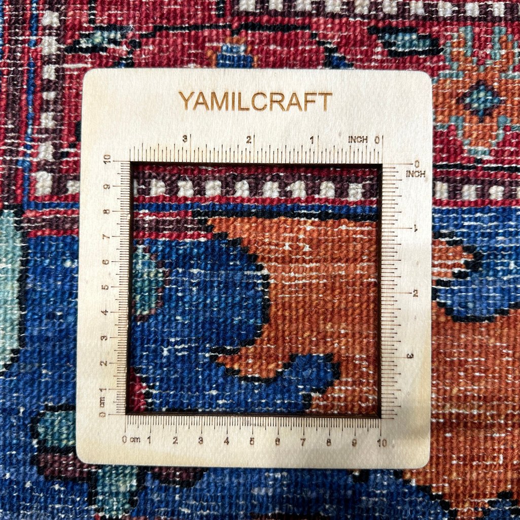 El Dokuma Ağaç Motifli Afgan Kabile Yün Halı (150x190 cm) - Görsel 6