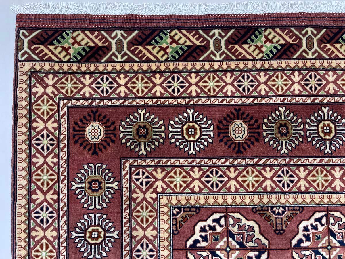 El Dokuma Afgan Bilicik İnce Dokuma Yün Halı (200x300 cm) - Görsel 8
