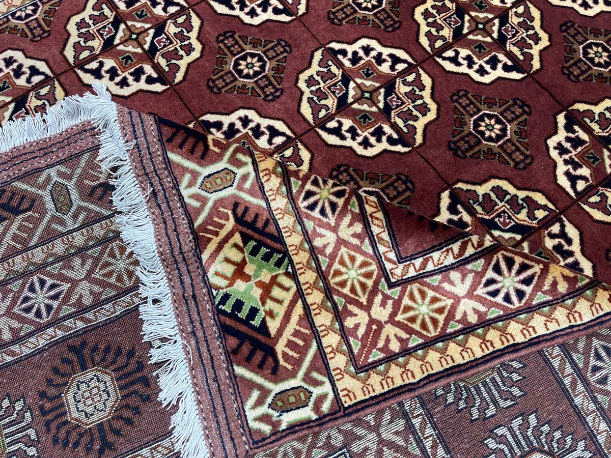 El Dokuma Afgan Bilicik İnce Dokuma Yün Halı (200x300 cm) - Görsel 5