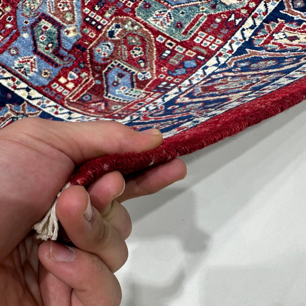 El Dokuma Bordo Afgan Kabile Yün Halı (160x250 cm) - Görsel 8