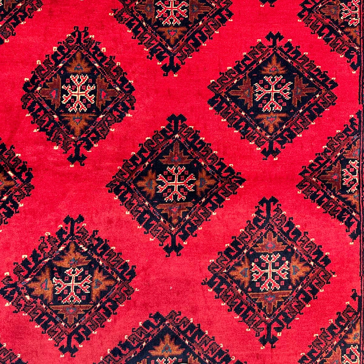 El Dokuma Afgan Khal Muhammadi Yün Halı (120x180 cm) - Görsel 2