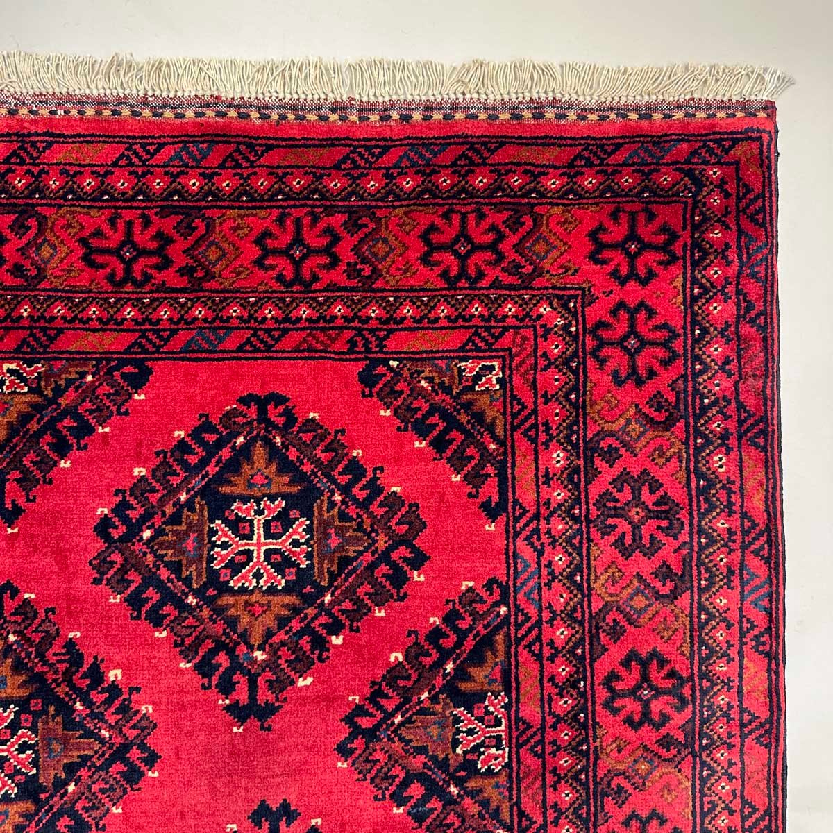 El Dokuma Afgan Khal Muhammadi Yün Halı (120x180 cm) - Görsel 7
