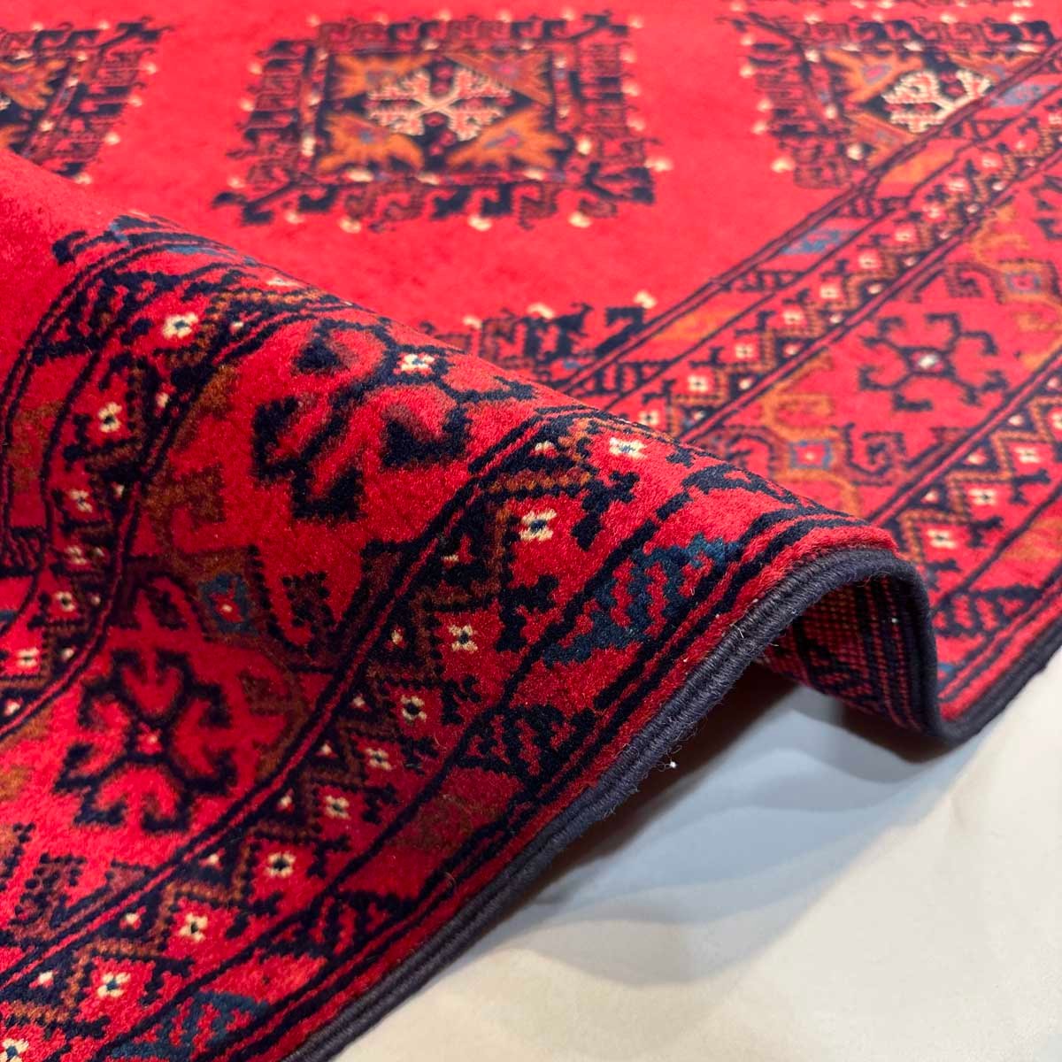 El Dokuma Afgan Khal Muhammadi Yün Halı (120x180 cm) - Görsel 3