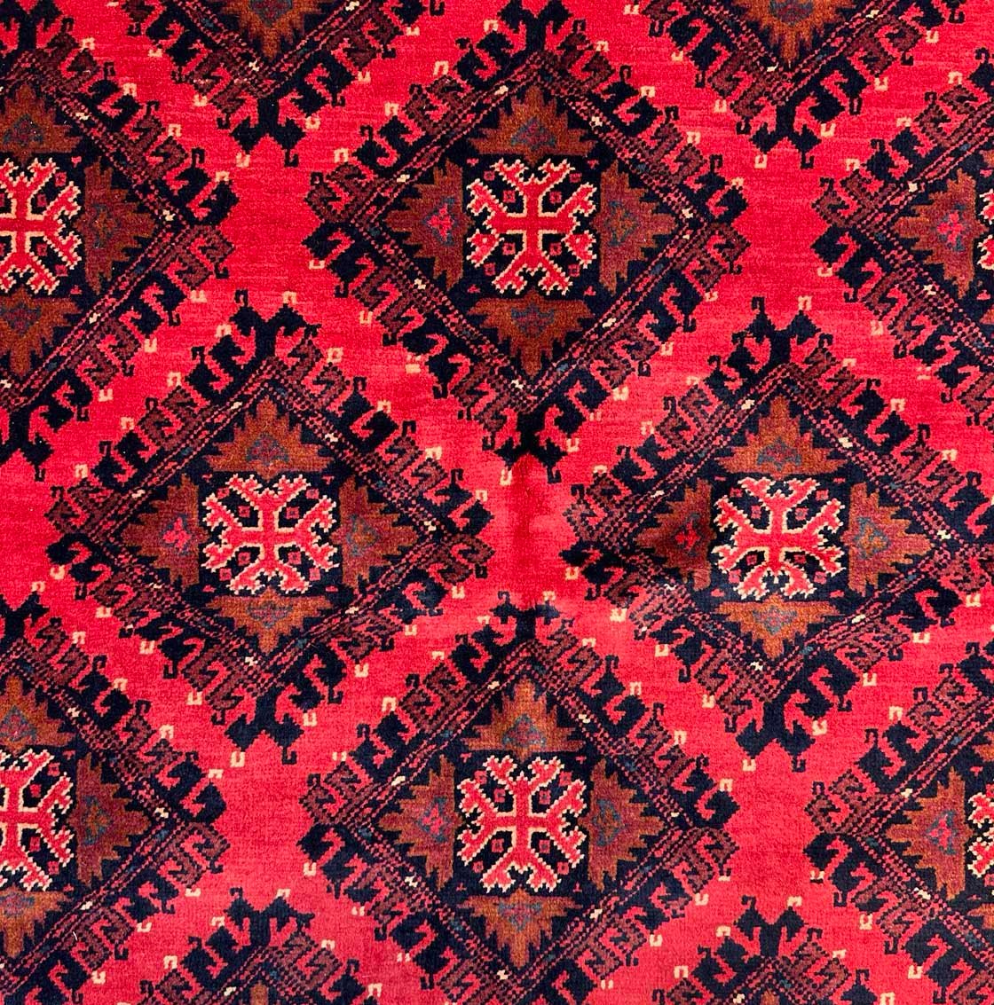 El Dokuma Afgan Khal Muhammadi Yün Halı (155x215 cm) - Görsel 2