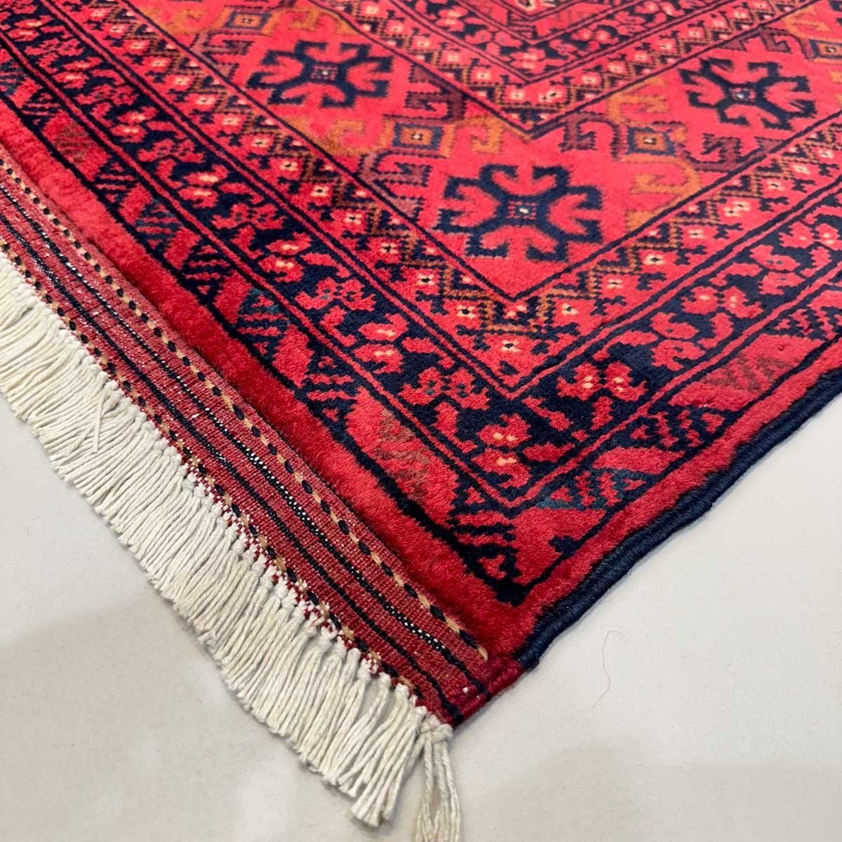 El Dokuma Afgan Khal Muhammadi Yün Halı (155x215 cm) - Görsel 7