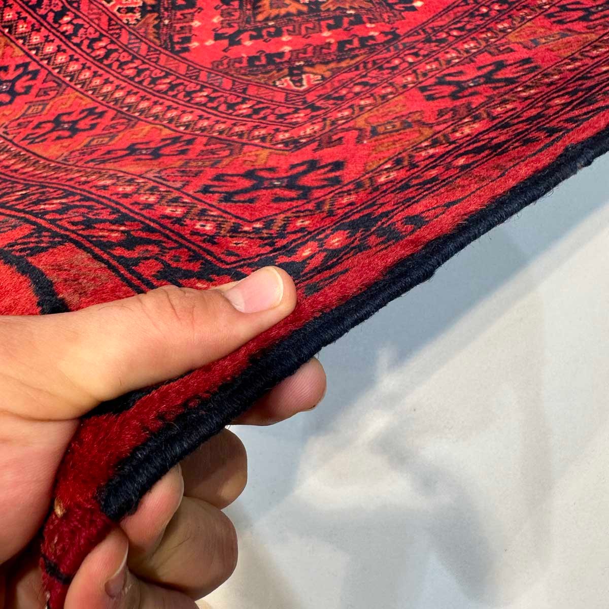 El Dokuma Afgan Khal Muhammadi Yün Halı (155x215 cm) - Görsel 8