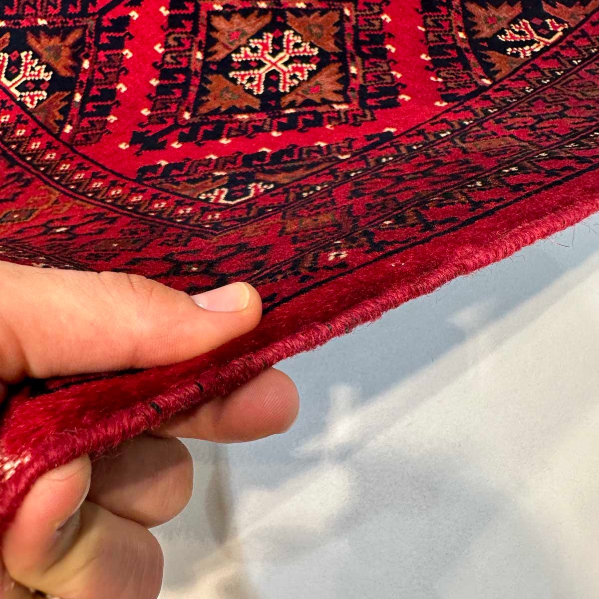 El Dokuma Afgan Khal Muhammadi Yün Halı (90x155 cm) - Görsel 8