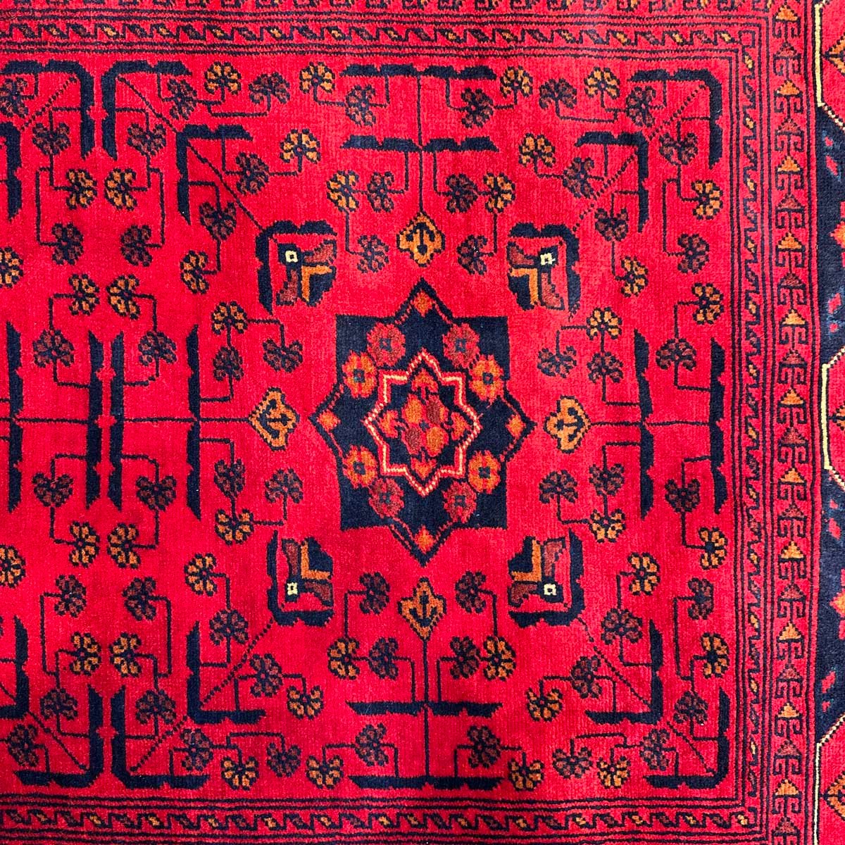 El Dokuma Afgan Khal Muhammadi Yün Halı (100x140 cm) - Görsel 3