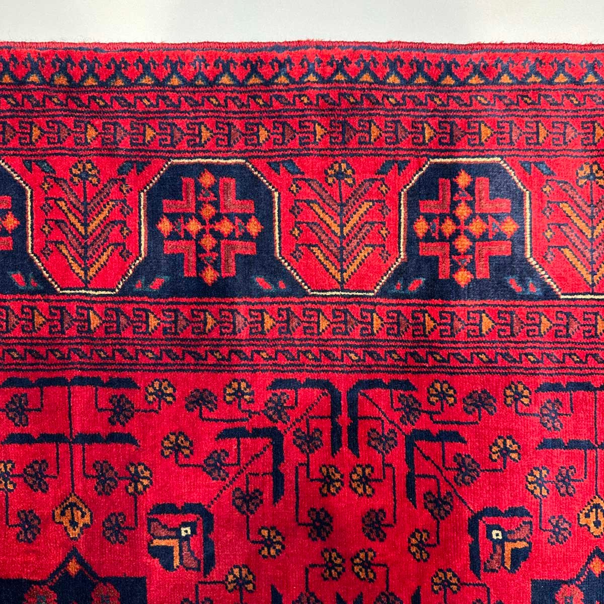 El Dokuma Afgan Khal Muhammadi Yün Halı (100x140 cm) - Görsel 8