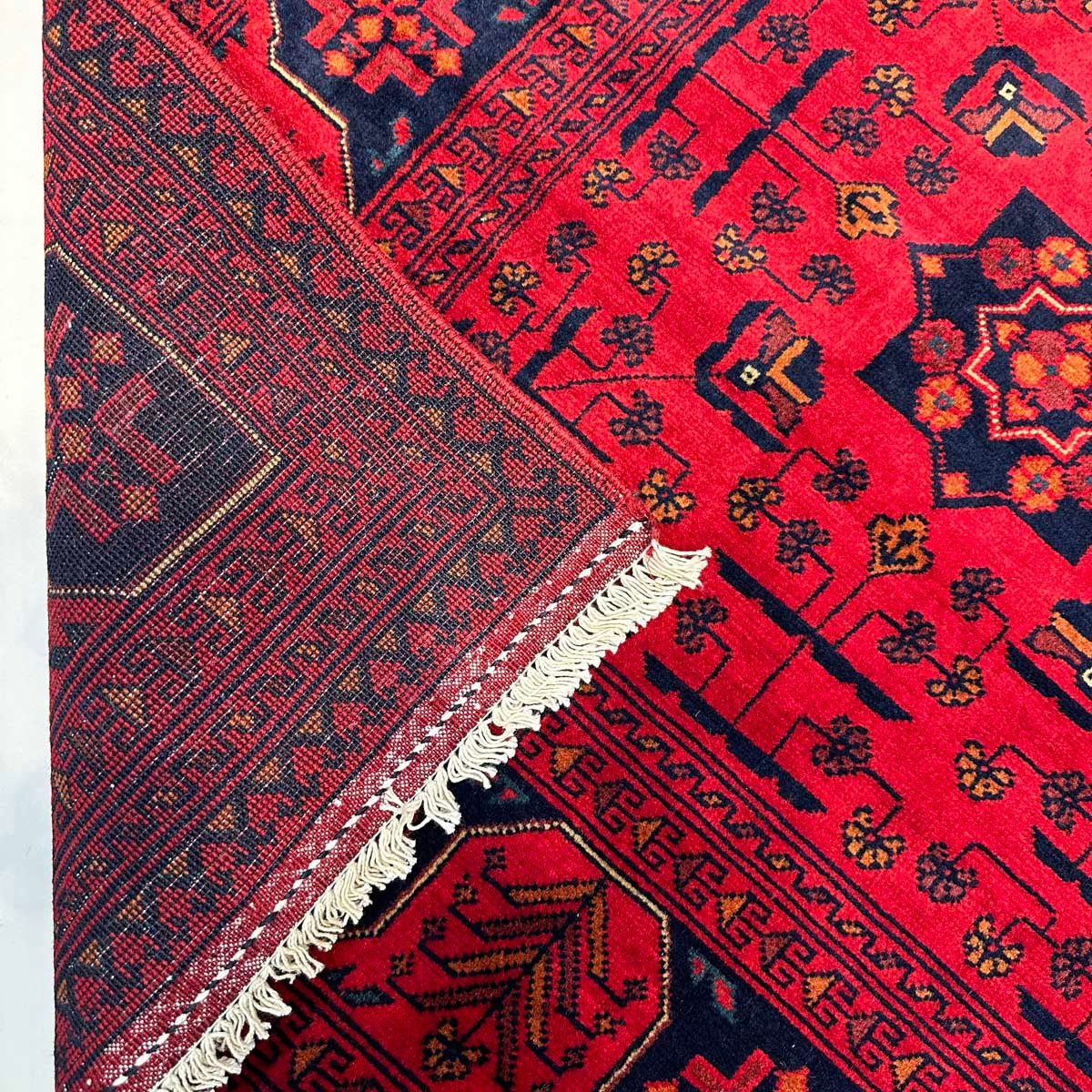 El Dokuma Afgan Khal Muhammadi Yün Halı (100x140 cm) - Görsel 6