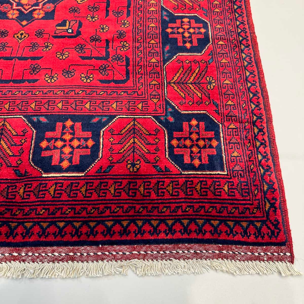 El Dokuma Afgan Khal Muhammadi Yün Halı (100x140 cm) - Görsel 7