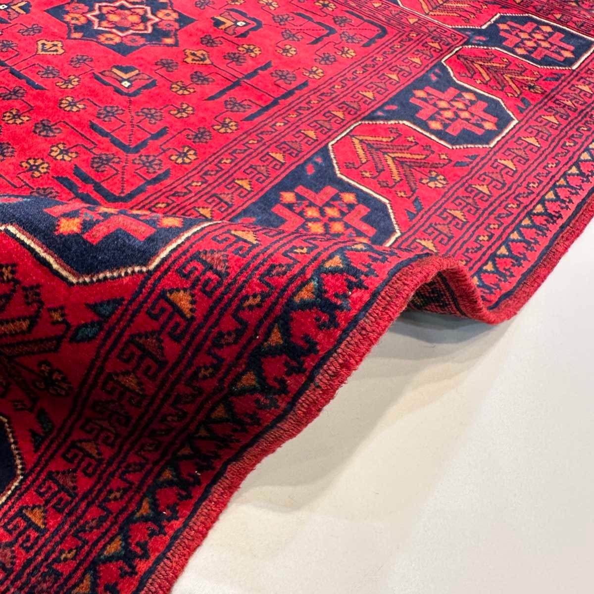 El Dokuma Afgan Khal Muhammadi Yün Halı (100x140 cm) - Görsel 2