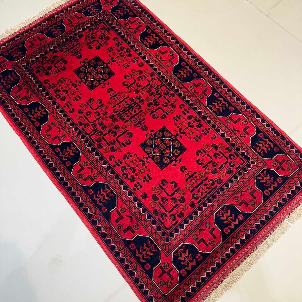 El Dokuma Afgan Khal Mohammadi Yün Halı (90x150 cm) - Görsel 5