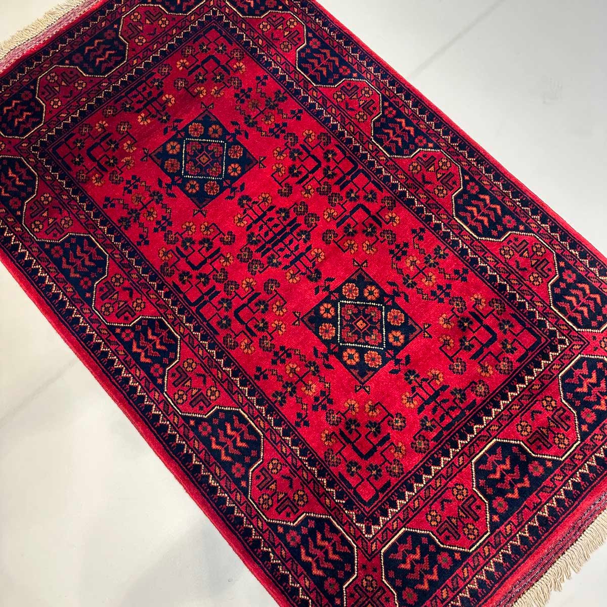 El Dokuma Afgan Khal Mohammadi Yün Halı (85x140 cm) - Görsel 6