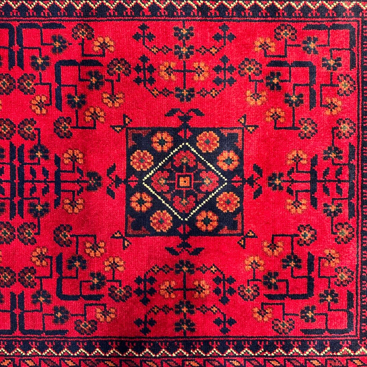 El Dokuma Afgan Khal Mohammadi Yün Halı (85x140 cm) - Görsel 2