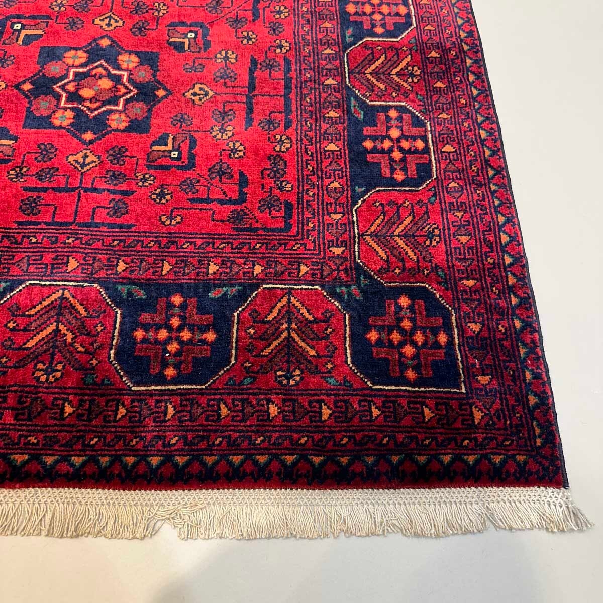 El Dokuma Afgan Khal Muhammadi Yün Halı (100x150 cm) - Görsel 7