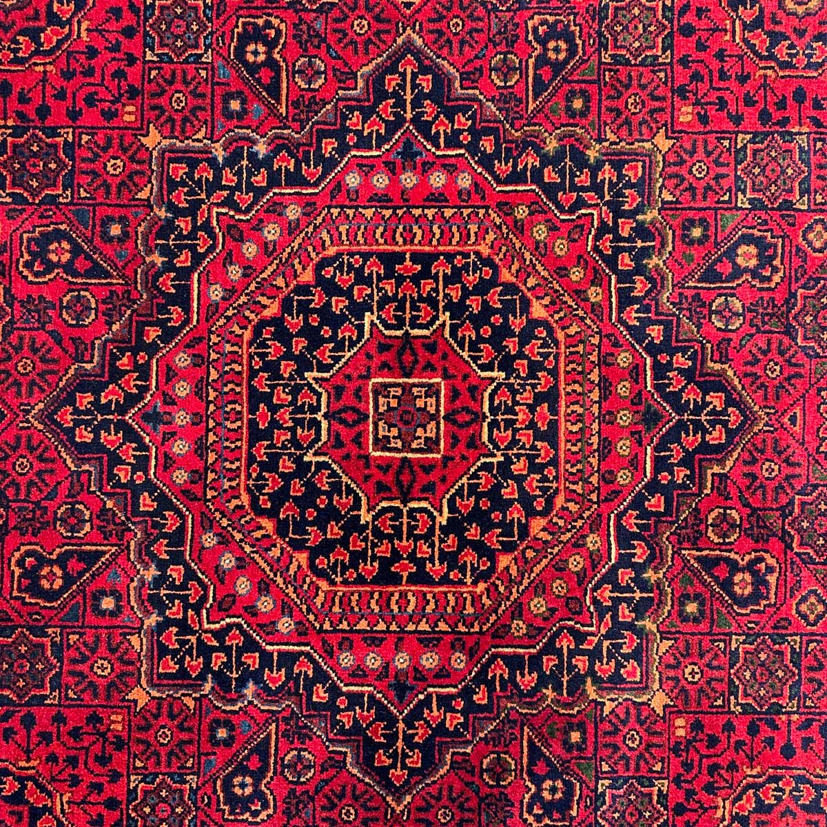 El Dokuma Afghan Memlük Yün Halı (100x150 cm) - Görsel 2