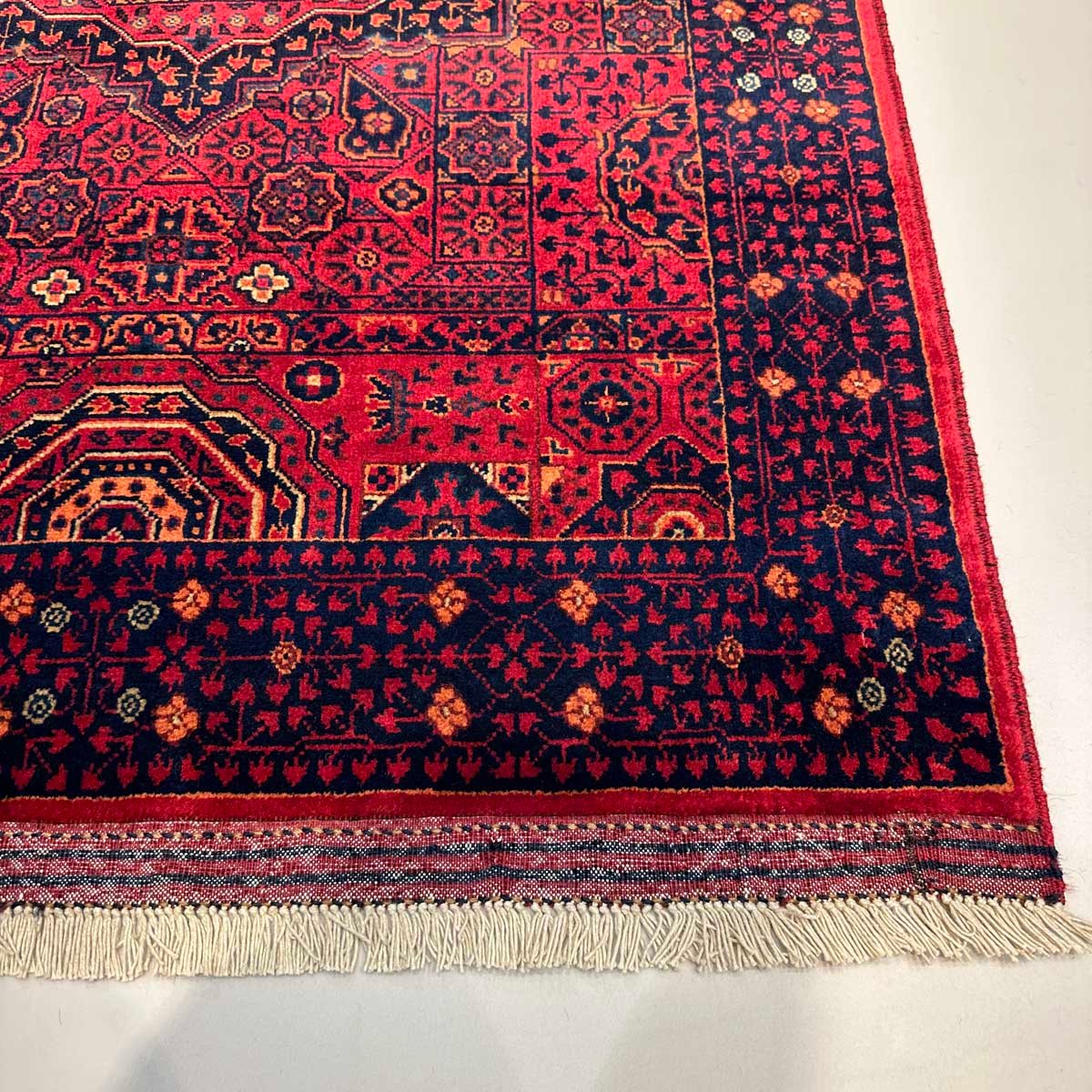 El Dokuma Afghan Memlük Yün Halı (100x150 cm) - Görsel 7