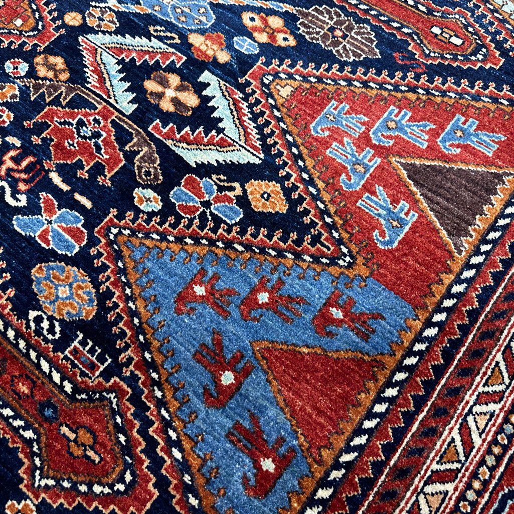 El Dokuma Bohem Afgan Kabile Yün Halı (255x300 cm) - Görsel 2
