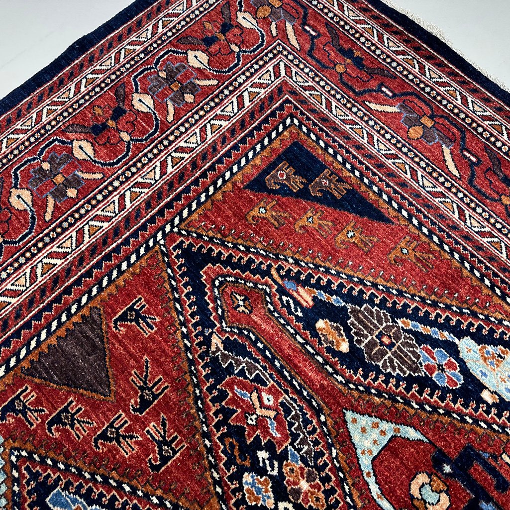 El Dokuma Bohem Afgan Kabile Yün Halı (255x300 cm) - Görsel 8