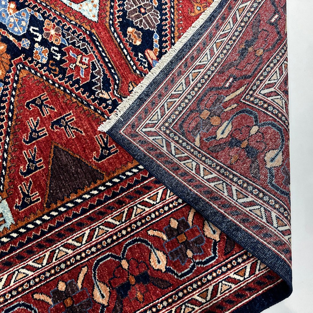 El Dokuma Bohem Afgan Kabile Yün Halı (255x300 cm) - Görsel 5