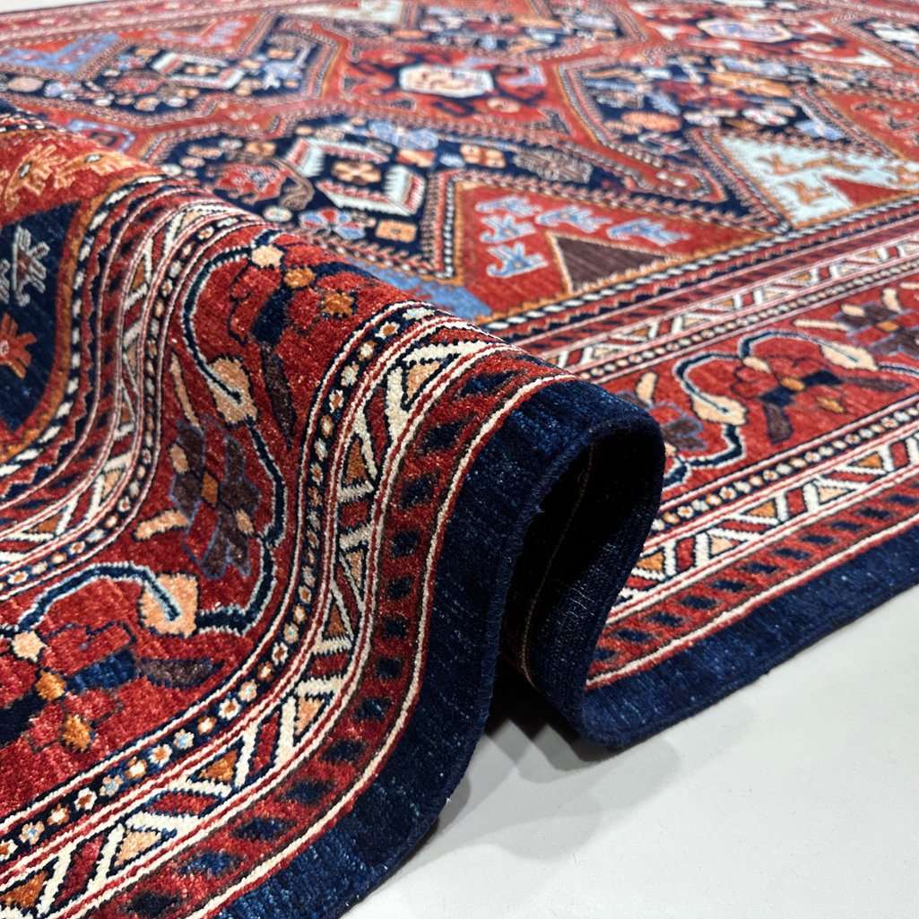 El Dokuma Bohem Afgan Kabile Yün Halı (255x300 cm) - Görsel 4