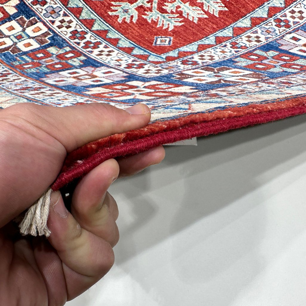 El Dokuma Bordo Afgan Kabile Yün Halı (250x300 cm) - Görsel 9