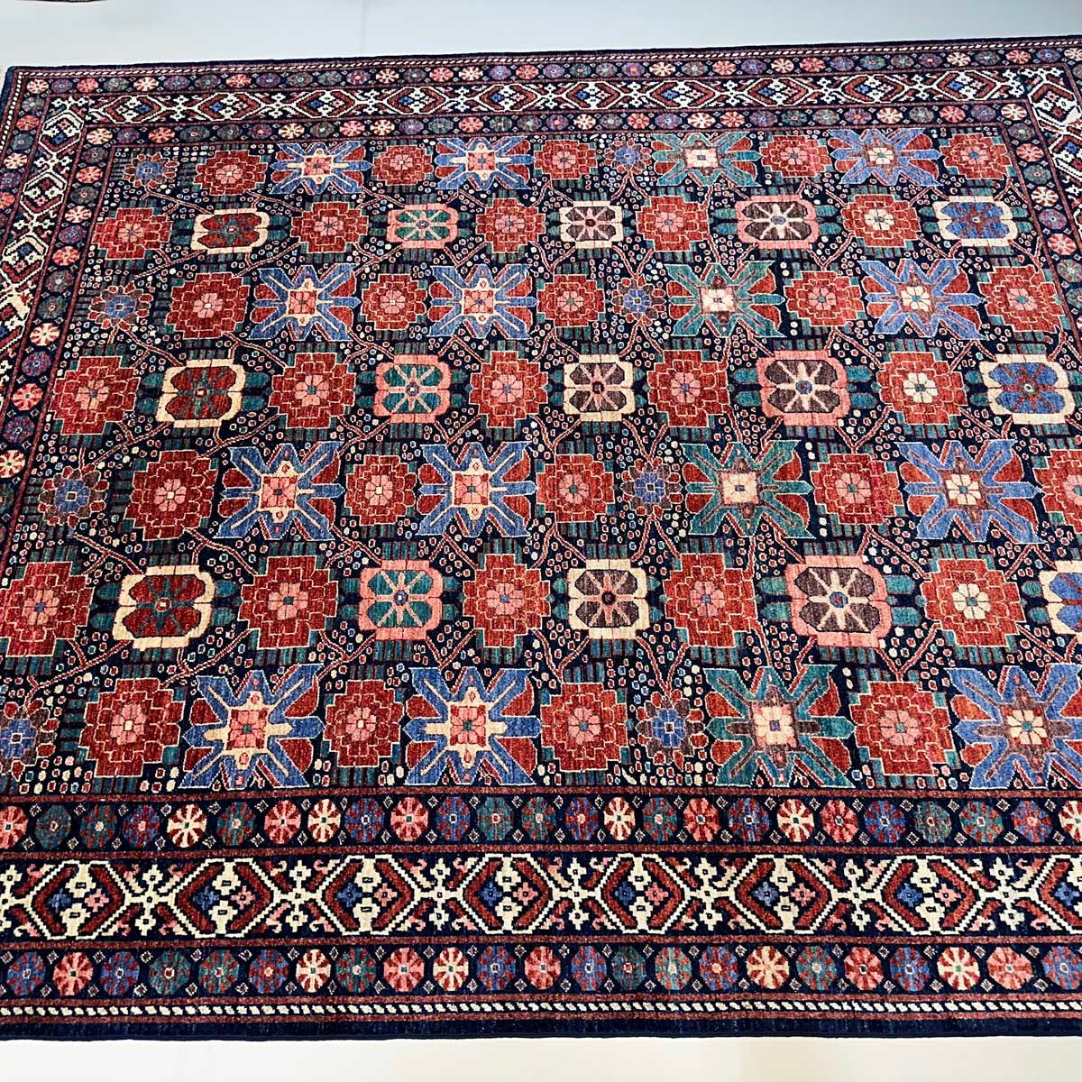 El Dokuma Afgan Kabile Yün Halı (245x300 cm) - Görsel 4
