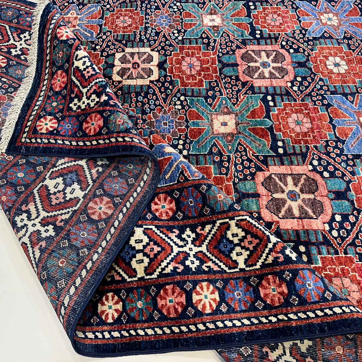 El Dokuma Afgan Kabile Yün Halı (245x300 cm) - Görsel 8
