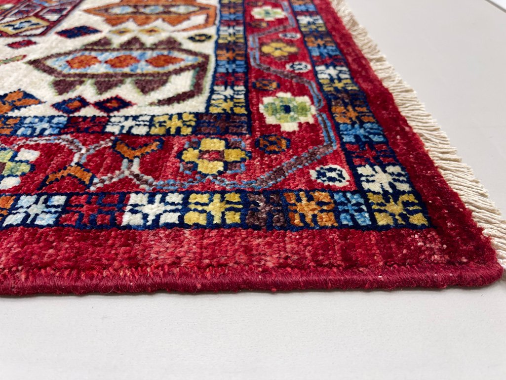 El Dokuma Kırmızı İran Kaşkai Yün Halı (245x310 cm) - Görsel 4