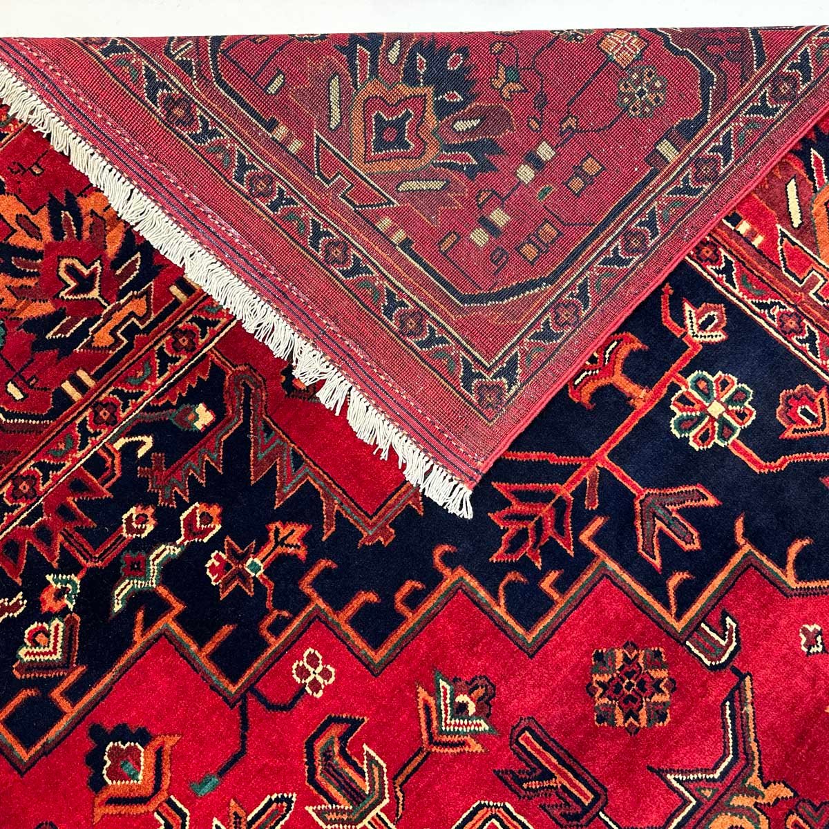 El Dokuma Afgan Heris Madalyon Yün Halı (250x350 cm) - Görsel 6