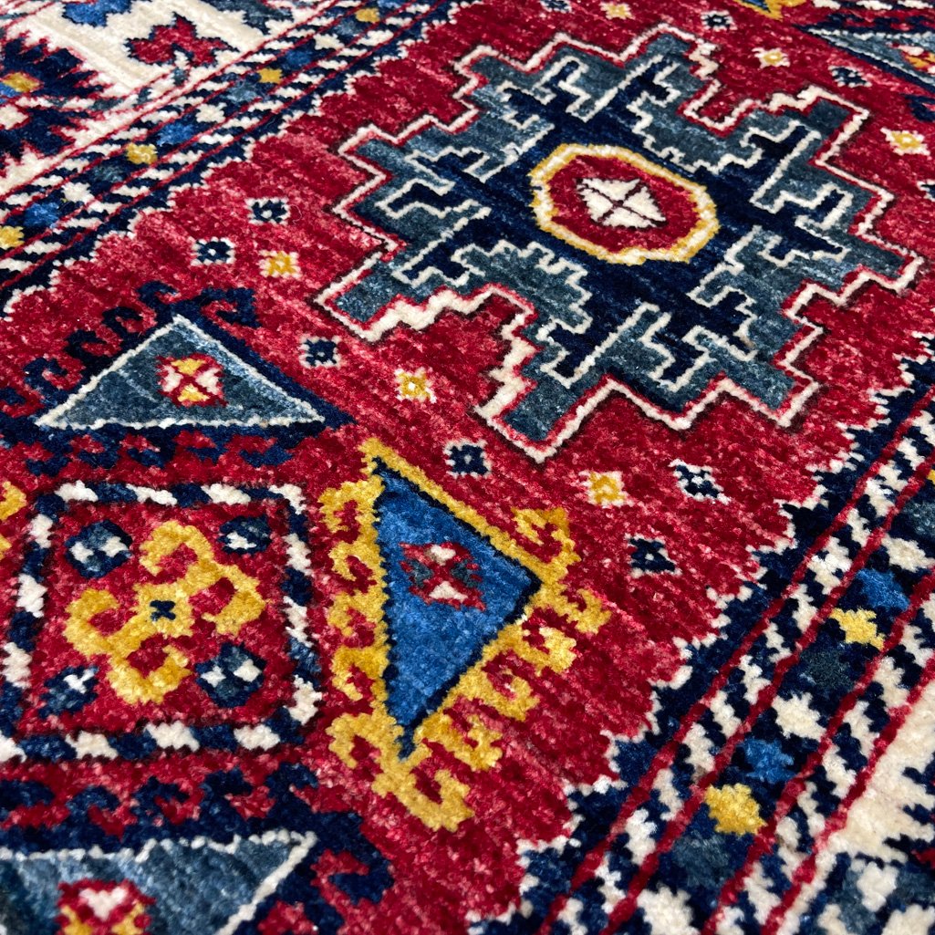 El Dokuma Afgan Kabile Yün Yolluk Halı (75x315 cm) - Görsel 4