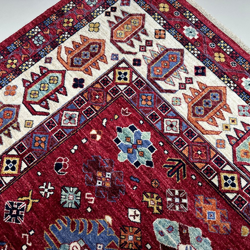El Dokuma Kırmızı İran Kaşkai Yün Halı (280x370 cm) - Görsel 8