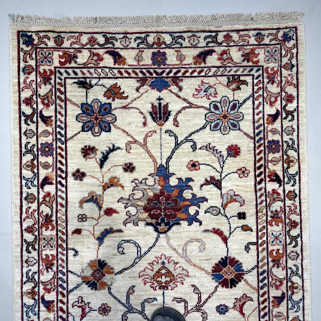 El Dokuma Afgan Sultani Yün Yolluk Halı (95x200 cm) - Görsel 8