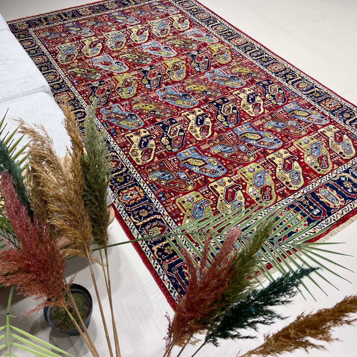 El Dokuma Afgan Kabile Yün Halı (150x260 cm) - Görsel 3